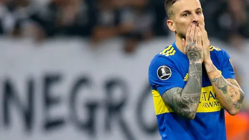Corinthians v Boca Juniors: Benedetto lamentándose sus errores.