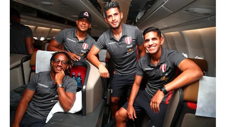 Luis Abram llegó a Qatar para disputar el repechaje con Perú.