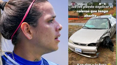 Así quedó el auto de Mich.