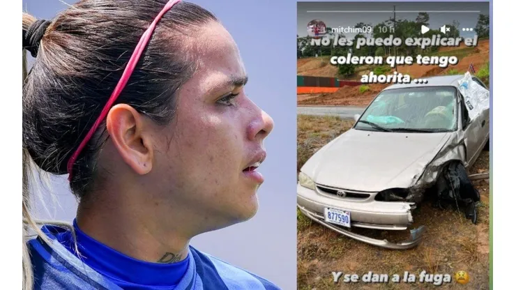 Así quedó el auto de Mich.