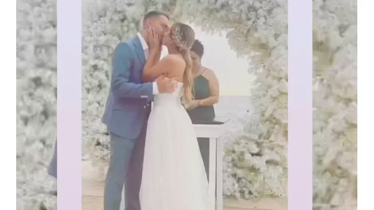 Alejandro Mayorga se casó con su novia Marlene Gómez.