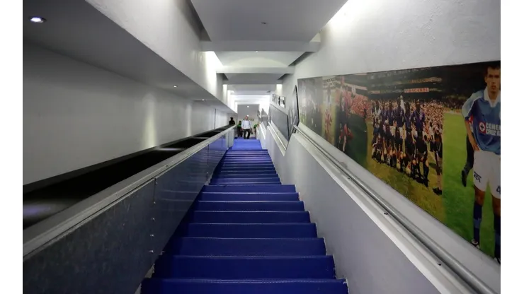 Así lucía el Estadio Azul rumbo a los vestidores.