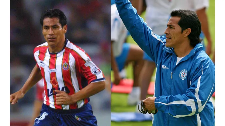 Galindo en sus etapas como jugador y entrenado de Chivas y Cruz Azul.