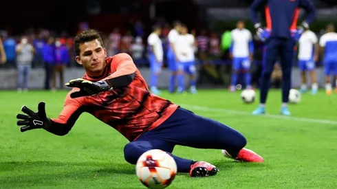 Sebastián Jurado en el entrenamiento ante Chivas