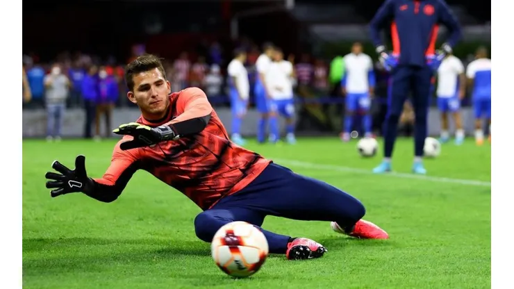 Sebastián Jurado en el entrenamiento ante Chivas