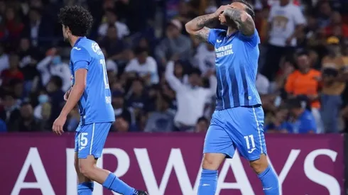 Christian Tabó celebrando su primer gol
