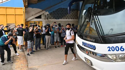 La llegada de Rodríguez al estadio de San Pedro Sula