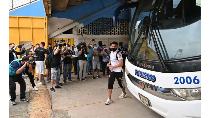 La llegada de Rodríguez al estadio de San Pedro Sula