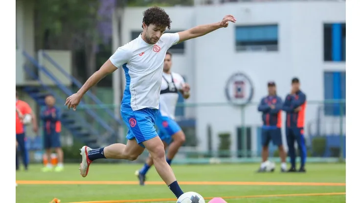 Nacho Rivero en el entrenamiento de este lunes