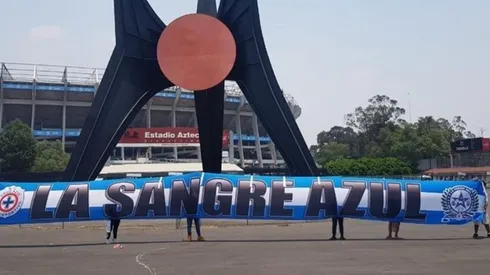 La barra de Cruz Azul en el Azteca
