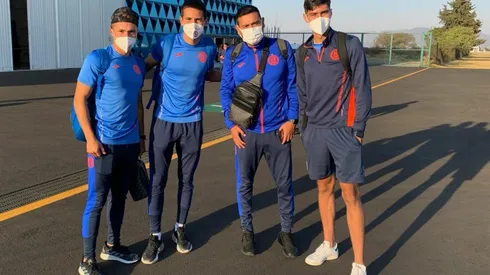 Los Celestes llegando al hangar.