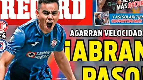 La portada de Récor tras la goleada de Cruz Azul ante Toluca.