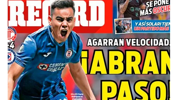 La portada de Récor tras la goleada de Cruz Azul ante Toluca.