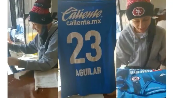 El emotivo gesto de Aguilar con fan de Cruz Azul que tiene cáncer