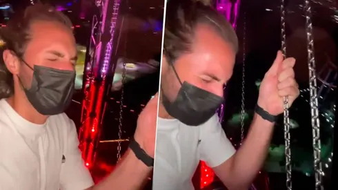 Santi Giménez la pasó muy mal en el SkyScreamer de Six Flags.