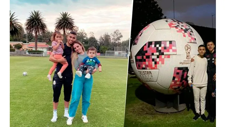 Orbelín Pineda y el 'Cata' Domínguez presumieron la visita de sus familias.