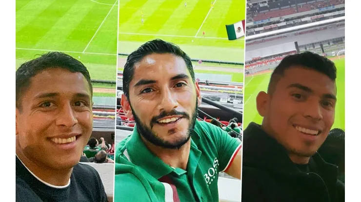 Luis Romo, Jesús Corona y Orbelín Pineda presumieron su visita al Estadio Azteca.