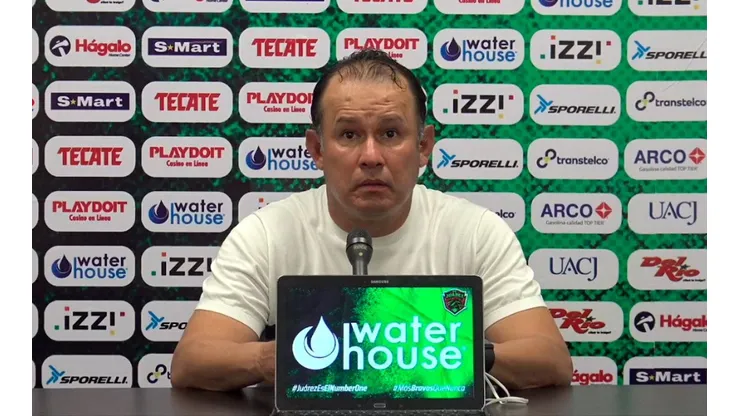 Juan Reynoso en conferencia de prensa tras la derrota de Cruz Azul ante Juárez.
