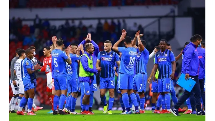 Cruz Azul en un partido del Apertura 2021