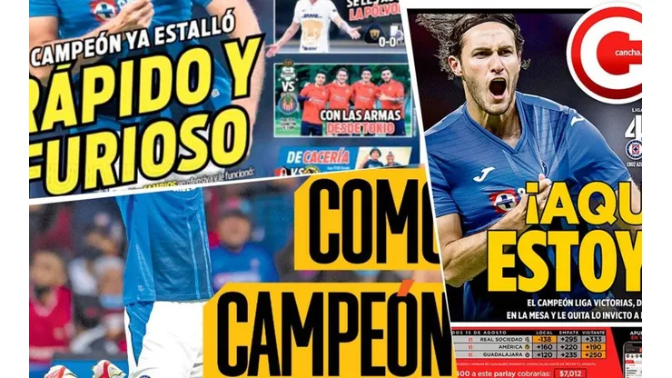 Cruz Azul se robó las portadas de la prensa deportiva