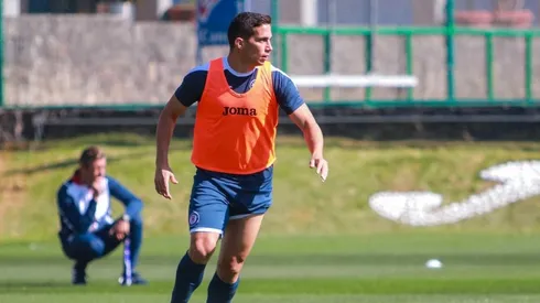 Marcone en un entrenamiento con Cruz Azul