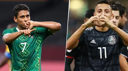 Luis Romo y Roberto Alvarado con la Selección de México