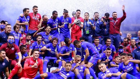 Cruz Azul celebrando el título de Cruz Azul