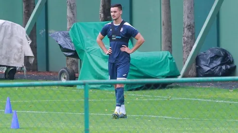 Eustáquio en un entrenamiento con Cruz Azul