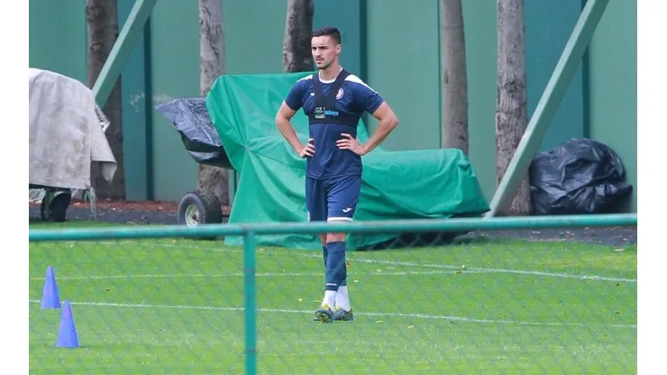 Eustáquio en un entrenamiento con Cruz Azul
