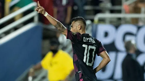 Orbelin Pineda en el partido ante Guatemala