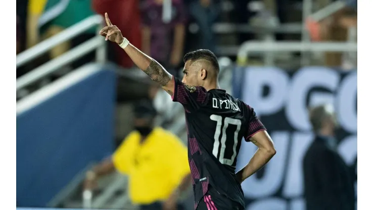 Orbelin Pineda en el partido ante Guatemala