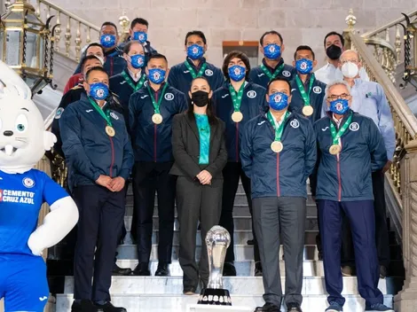 Claudia Sheinbaum recibió a Cruz Azul como campeón de Liga MX