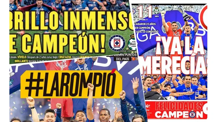 Cruz Azul se robó las portadas de prensa