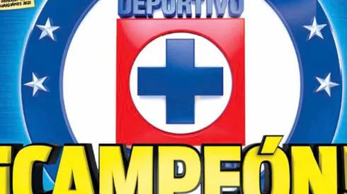 La tradicional portada del diario Récord apuntando el título a Cruz Azul.