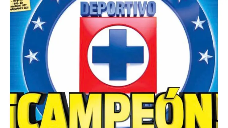 La tradicional portada del diario Récord apuntando el título a Cruz Azul.