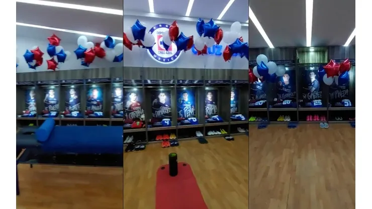 El vestidor de Cruz Azul esta noche.