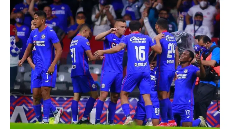 Cruz Azul en un partido de la Liga MX