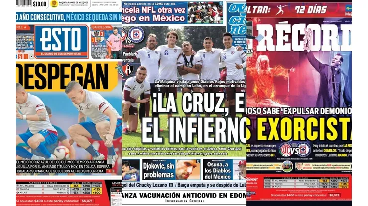 Cruz Azul se tomó las portadas de hoy.