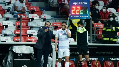 Jonathan Rodríguez entró de cambio en el segundo tiempo