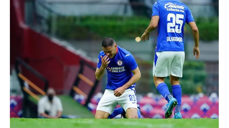 Pablo Aguilar celebra su tanto ante San Luis