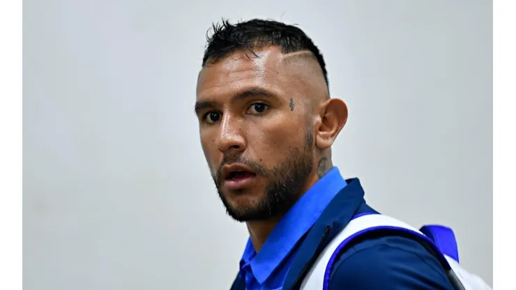 Walter Montoya en una concentración con Cruz Azul