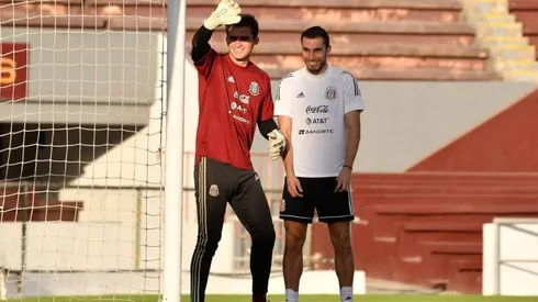 Sebastián Jurado en el entrenamiento de la Sub-23