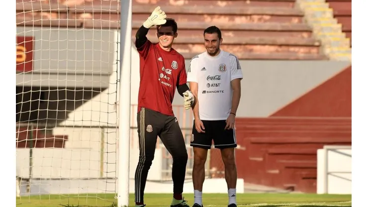 Sebastián Jurado en el entrenamiento de la Sub-23
