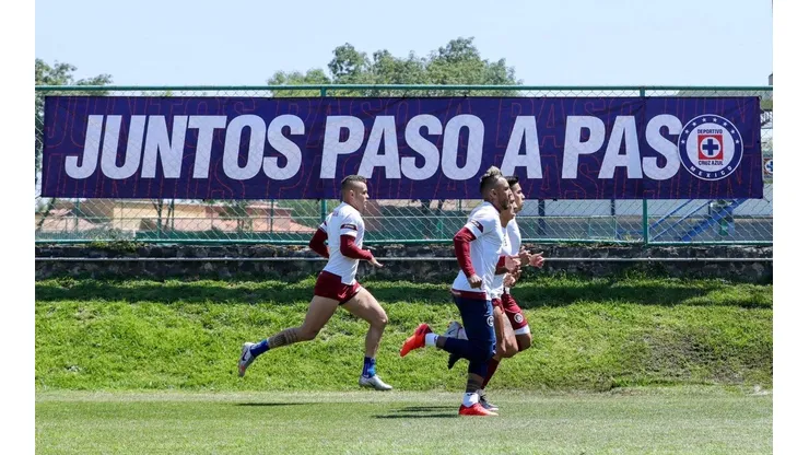 Los celestes volvieron a entrenar hoy.