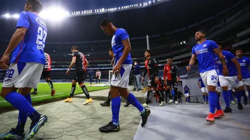 Cruz Azul en el partido ante el Atlas