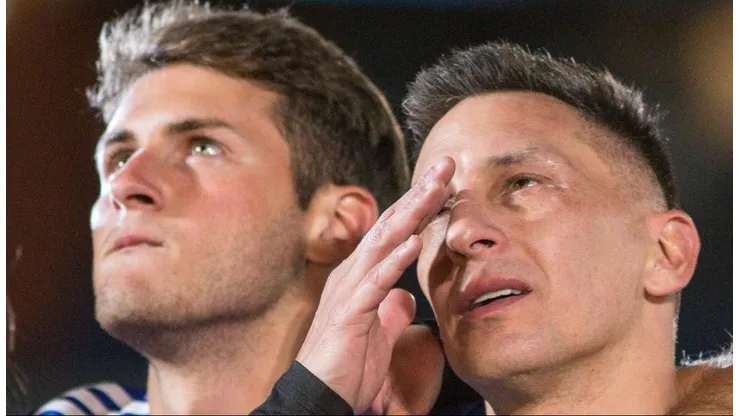 Christian y Santiago Giménez en la despedida del Chaco.