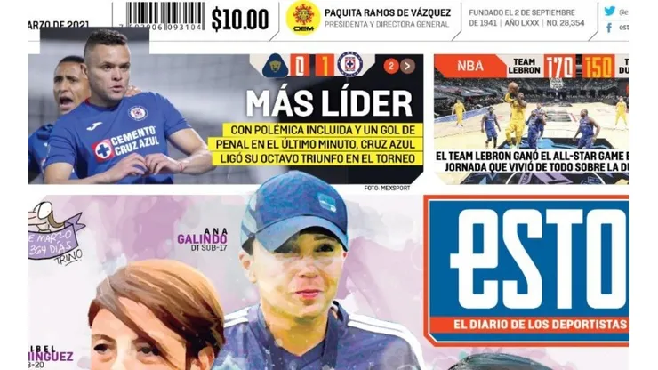 Cruz Azul acaparó las portadas de la prensa