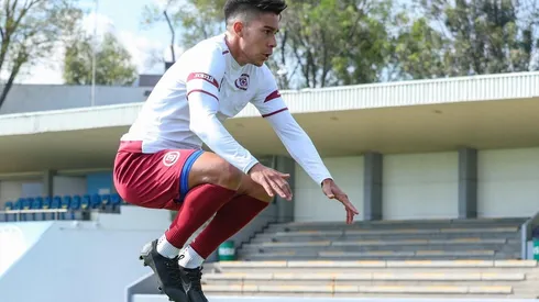 Pol Fernández en un entrenamiento con Cruz Azul