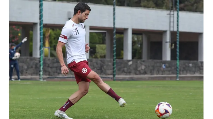 Ignacio Rivero en el entrenamiento de este martes