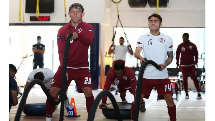 Misael Domínguez y Alexis Gutiérrez en la práctica de hoy